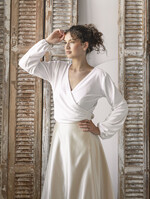 Panna Młoda Bolerka bolerka, narzutki, sweterki Bolerko z odkrytymi plecami, eleganckie bolerko ślubne, bolerko do sukni ślubnej, delikatne bolerko ślubne, letnia narzutka ślubne 3