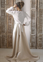 Panna Młoda Bolerka bolerka, narzutki, sweterki Bolerko z odkrytymi plecami, eleganckie bolerko ślubne, bolerko do sukni ślubnej, delikatne bolerko ślubne, letnia narzutka ślubne 5