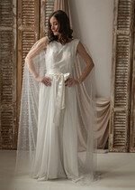 Panna Młoda Bolerka bolerka, narzutki, sweterki ślubna pelerynka z koralików, długa peleryna ślubna z koralikami, peleryna do sukni ślubnej z koralikami, kolor biały lub ecru 0