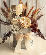 Prezenty, Podziękowania dla Rodziców Kompozycje Kwiatowe / Flowerboxy podziekowania dla rodzicow prezent dla mamy i taty na wesele, kompozycja z kwiatów suszonych pomysł na prezent dla rodziców, wieczne róże, flower box dla rodziców1