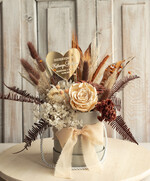 Prezenty, Podziękowania dla Rodziców Kompozycje Kwiatowe / Flowerboxy podziekowania dla rodzicow prezent dla mamy i taty na wesele, kompozycja z kwiatów suszonych pomysł na prezent dla rodziców, wieczne róże, flower box dla rodziców5