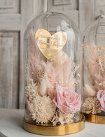 Prezenty, Podziękowania dla Rodziców Kompozycje Kwiatowe / Flowerboxy ślubne podziekowania dla rodzicow prezent dla mamy i taty na wesele kwiaty w kopule kompozycja z kwiatów suszonych pomysł na prezent dla rodziców, wieczne róże13