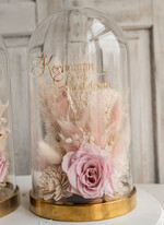 Prezenty, Podziękowania dla Rodziców Kompozycje Kwiatowe / Flowerboxy ślubne podziekowania dla rodzicow prezent dla mamy i taty na wesele kwiaty w kopule kompozycja z kwiatów suszonych pomysł na prezent dla rodziców, wieczne róże14