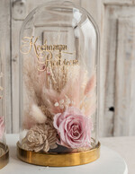 Prezenty, Podziękowania dla Rodziców Kompozycje Kwiatowe / Flowerboxy ślubne podziekowania dla rodzicow prezent dla mamy i taty na wesele kwiaty w kopule kompozycja z kwiatów suszonych pomysł na prezent dla rodziców, wieczne róże15