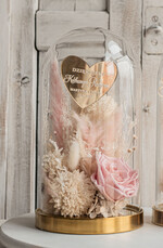 Prezenty, Podziękowania dla Rodziców Kompozycje Kwiatowe / Flowerboxy ślubne podziekowania dla rodzicow prezent dla mamy i taty na wesele kwiaty w kopule kompozycja z kwiatów suszonych pomysł na prezent dla rodziców, wieczne róże16