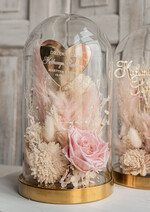 Prezenty, Podziękowania dla Rodziców Kompozycje Kwiatowe / Flowerboxy ślubne podziekowania dla rodzicow prezent dla mamy i taty na wesele kwiaty w kopule kompozycja z kwiatów suszonych pomysł na prezent dla rodziców, wieczne róże19