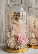 Prezenty, Podziękowania dla Rodziców Kompozycje Kwiatowe / Flowerboxy ślubne podziekowania dla rodzicow prezent dla mamy i taty na wesele kwiaty w kopule kompozycja z kwiatów suszonych pomysł na prezent dla rodziców, wieczne róże20