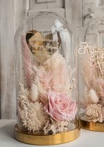 Prezenty, Podziękowania dla Rodziców Kompozycje Kwiatowe / Flowerboxy ślubne podziekowania dla rodzicow prezent dla mamy i taty na wesele kwiaty w kopule kompozycja z kwiatów suszonych pomysł na prezent dla rodziców, wieczne róże21