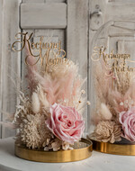 Prezenty, Podziękowania dla Rodziców Kompozycje Kwiatowe / Flowerboxy ślubne podziekowania dla rodzicow prezent dla mamy i taty na wesele kwiaty w kopule kompozycja z kwiatów suszonych pomysł na prezent dla rodziców, wieczne róże6