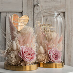 Prezenty, Podziękowania dla Rodziców Kompozycje Kwiatowe / Flowerboxy ślubne podziekowania dla rodzicow prezent dla mamy i taty na wesele kwiaty w kopule kompozycja z kwiatów suszonych pomysł na prezent dla rodziców, wieczne róże8