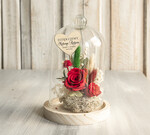 Prezenty, Podziękowania dla Rodziców Kompozycje Kwiatowe / Flowerboxy Podziękowania dla Rodziców flowerbox z suszonych kwiatów, Wieczna róża Podziękowanie od Młodej Pary kwiaty w szklanej kopule, pomysł na prezent dla Rodziców lub Mamy3