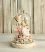 Prezenty, Podziękowania dla Rodziców Kompozycje Kwiatowe / Flowerboxy Personalizowane podziękowania dla Rodziców flowerbox z suszonych kwiatów, Wieczna róża Podziękowanie od Młodej pary w szklanej kopule, pomysł na prezent Rodzicom lub Mamie 2