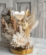 Prezenty, Podziękowania dla Rodziców Kompozycje Kwiatowe / Flowerboxy ślubne podziekowania dla rodzicow prezent dla mamy i taty na wesele kwiaty w kopule kompozycja z kwiatów suszonych pomysł na prezent dla rodziców, wieczne róże4