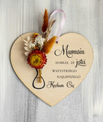 Prezenty dla Mamy kwiaty flowerboxy tabliczka z życzeniami do powieszenia na dzień Mamy prezent dla Mamy z okazji dnia Matki, kwiaty prezent dla mamy, kompozycja z suszonych kwiatów pomysł na prezent dla mamy0