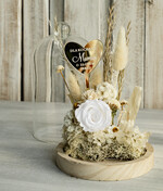 Prezenty dla Mamy kwiaty flowerboxy kompozycja kwiatowa w szklanej kopule, prezent dla mamy flowerbox z suszonych kwiatów, suszone kwiaty w szkle, prezent na dzień mamy kwiaty1