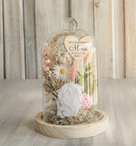 Prezenty dla Mamy kwiaty flowerboxy wieczna róża w szklanej kopule, prezent dla mamy flowerbox z suszonych kwiatów, suszone kwiaty w szkle, kompozycja kwiatowa w kopułce ze szkła7