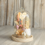 Prezenty dla Mamy kwiaty flowerboxy kompozycja kwiatowa w szklanej kopule, prezent dla mamy flowerbox z suszonych kwiatów, suszone kwiaty w szkle, prezent na dzień mamy kwiaty0