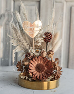 Prezenty dla Mamy flowerboxy, box ze słodyczami  prezent na dzień mamy, kwiaty w szklanej kopule, pomysł na prezent dla mamy, Szklana kopuła dekoracja suszone kwiaty, Suszone Kwiaty W Szkle6