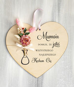 Prezenty dla Mamy kwiaty flowerboxy tabliczka z życzeniami do powieszenia na dzień Mamy prezent dla Mamy z okazji dnia Matki, kwiaty prezent dla mamy, kompozycja z suszonych kwiatów pomysł na prezent dla mamy0