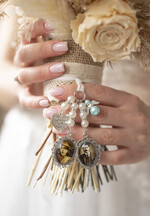 Medalion do bukietu ślubnego medalik zawieszka medalion do bukietu ślubnego, medalik ze zdjęciem do bukietu dla Panny Młodej, zdjęcie rodziców dziadków na bukiecie ślubnym 4