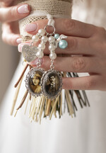 Medalion do bukietu ślubnego medalik zawieszka medalion do bukietu ślubnego, medalik ze zdjęciem do bukietu dla Panny Młodej, zdjęcie rodziców dziadków na bukiecie ślubnym 6