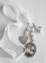 Medalion do bukietu ślubnego medalik Medalion ślubny do bukietu zdjęcie portret na pamiątkę wisiorek, Medalion do bukietu ślubnego ze zdjęciem5