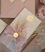 Zaproszenia na Komunię dla Dziewczynki dziewczynka  Różowe zaproszenia komunijne z dmuszkiem dla dziewczynki, zaproszenia na komunię ze wstążką, złote zaproszenia na komunię, zaproszenia na Pierwszą Komunię2