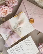 Zaproszenia na Komunię  dziewczynka  Różowe zaproszenia komunijne z dmuszkiem dla dziewczynki, zaproszenia na komunię ze wstążką, złote zaproszenia na komunię, zaproszenia na Pierwszą Komunię6