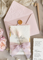 Zaproszenia na Komunię  dziewczynka  Różowe zaproszenia komunijne z dmuszkiem dla dziewczynki, zaproszenia na komunię ze wstążką, złote zaproszenia na komunię, zaproszenia na Pierwszą Komunię8