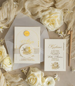 Zaproszenia na Komunię  dziewczynka  delikatne zaproszenie Komunijne, eleganckie zaproszenia na Komunię , Złote Zaproszenia na Komunię dla dziewczynki, zaproszenia Komunijne ze złotymi literami0