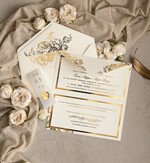 Zaproszenia na Komunię dla Dziewczynki dziewczynka  Nowoczesne zaproszenia na Komunię, Złote Zaproszenia na Komunię dla dziewczynki, Eleganckie zaproszenia Komunijne ze złotymi literami6