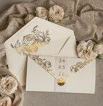 Zaproszenia na Komunię dla Dziewczynki dziewczynka  Nowoczesne zaproszenia na Komunię, Złote Zaproszenia na Komunię dla dziewczynki, Eleganckie zaproszenia Komunijne ze złotymi literami8