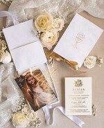 Zaproszenia na Komunię  dziewczynka  Eleganckie zaproszenia na Pierwszą komunię dla Matki Chrzestnej, wyjątkowe zaproszenia na komunię dla Rodziców  chrzestnych, Zaproszenie Vip dla Baci i Dziadka18