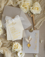 Zaproszenia na Komunię  dziewczynka  Eleganckie zaproszenia komunijne dla dziewczynki, zaproszenia na komunię z kwiatami, złote zaproszenia na komunię, zaproszenia na Pierwszą Komunię8