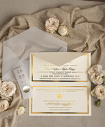 Zaproszenia na Komunię  dziewczynka  Eleganckie Zaproszenia Komunijne Dla Dziewczynki, Zaproszenia Na Pierwszą Komunię ,Złote Zaproszenia Na Komunię, Składane złote zaproszenia komunijne 1