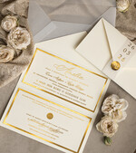 Zaproszenia na Komunię  dziewczynka  Eleganckie Zaproszenia Komunijne Dla Dziewczynki, Zaproszenia Na Pierwszą Komunię ,Złote Zaproszenia Na Komunię, Składane złote zaproszenia komunijne 6