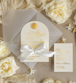 Zaproszenia na Komunię dla Dziewczynki dziewczynka  zaokrąglone zaproszenia komunijne, zaokrąglone zaproszenie na komunię, eleganckie złote zaproszenia na Pierwszą komunię8