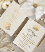 Zaproszenia na Komunię  dziewczynka  Nietypowe zaproszenia komunijne dla dziewczynki, zaproszenia na komunię ze wstążką, złote zaproszenia na komunię, zaproszenia na Pierwszą Komunię5