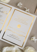 Zaproszenia na Komunię dla Dziewczynki dziewczynka  Nowoczesne zaproszenia na Komunię, Złote Zaproszenia na Komunię dla dziewczynki, Eleganckie zaproszenia Komunijne ze złotymi literami4