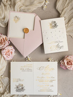 Zaproszenia na Komunię dla Dziewczynki dziewczynka  perełkowe zaproszenia na komunię dla dziewczynki, ręcznie robione zaproszenia na komunię złote komunijne zaproszenia dla dziewczynki z perełkami 4