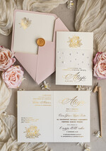 Zaproszenia na Komunię dla Dziewczynki dziewczynka  perełkowe zaproszenia na komunię dla dziewczynki, ręcznie robione zaproszenia na komunię złote komunijne zaproszenia dla dziewczynki z perełkami 6