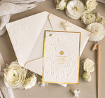 Zaproszenia na Komunię  dziewczynka  Oryginalne zaproszenia na Komunię, Tłoczone zaproszenia na Komunię, Złote Zaproszenia na Komunię dla dziewczynki, Eleganckie zaproszenia Komunijne ze złotymi literami7