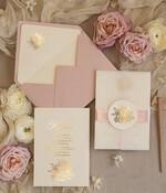 Zaproszenia na Komunię dla Dziewczynki dziewczynka  różowe delikatne zaproszenie Komunijne, eleganckie zaproszenia na Komunię , Złote Zaproszenia na Komunię dla dziewczynki, zaproszenia Komunijne ze złotymi literami5