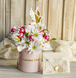 Pamiątki Prezenty na komunię  boxy prezentowe Zestaw Prezentowy od Chrzestnych na Pierwszą komunię Pralinki, Flowerbox Komunijny opakowanie na pieniądze11