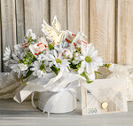 Pamiątki Prezenty na komunię  boxy prezentowe Zestaw Prezentowy od Chrzestnych na Pierwszą komunię, Flowerbox Komunijny opakowanie na pieniądze10