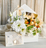 Pamiątki Prezenty na komunię  boxy prezentowe Zestaw Prezentowy od Chrzestnych na Pierwszą komunię Prali, Flowerbox Komunijny opakowanie na pieniądze0