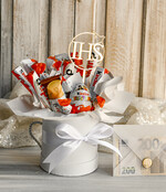 Pamiątki Prezenty na komunię  boxy prezentowe Zestaw Prezentowy od Chrzestnych na Pierwszą komunię Kinderki, Flowerbox Komunijny opakowanie na pieniądze13