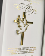 Pamiątki Prezenty na komunię  pamiątki na komunie  Pamiątka Pierwszej Komunii orbrazek z życzeniami Personalizowane pudełko na Prezent2