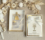 Pamiątki Prezenty na komunię  pamiątki na komunie  Statuetka pamiątka Pierwszej Komunii w pudełku, personalizowana Pamiątka Komunijna opakowanie na pieniądze2