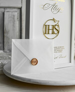 Pamiątki Prezenty na komunię  pamiątki na komunie  Pamiątka Pierwszej Komunii orbrazek z życzeniami Personalizowane pudełko na Prezent1